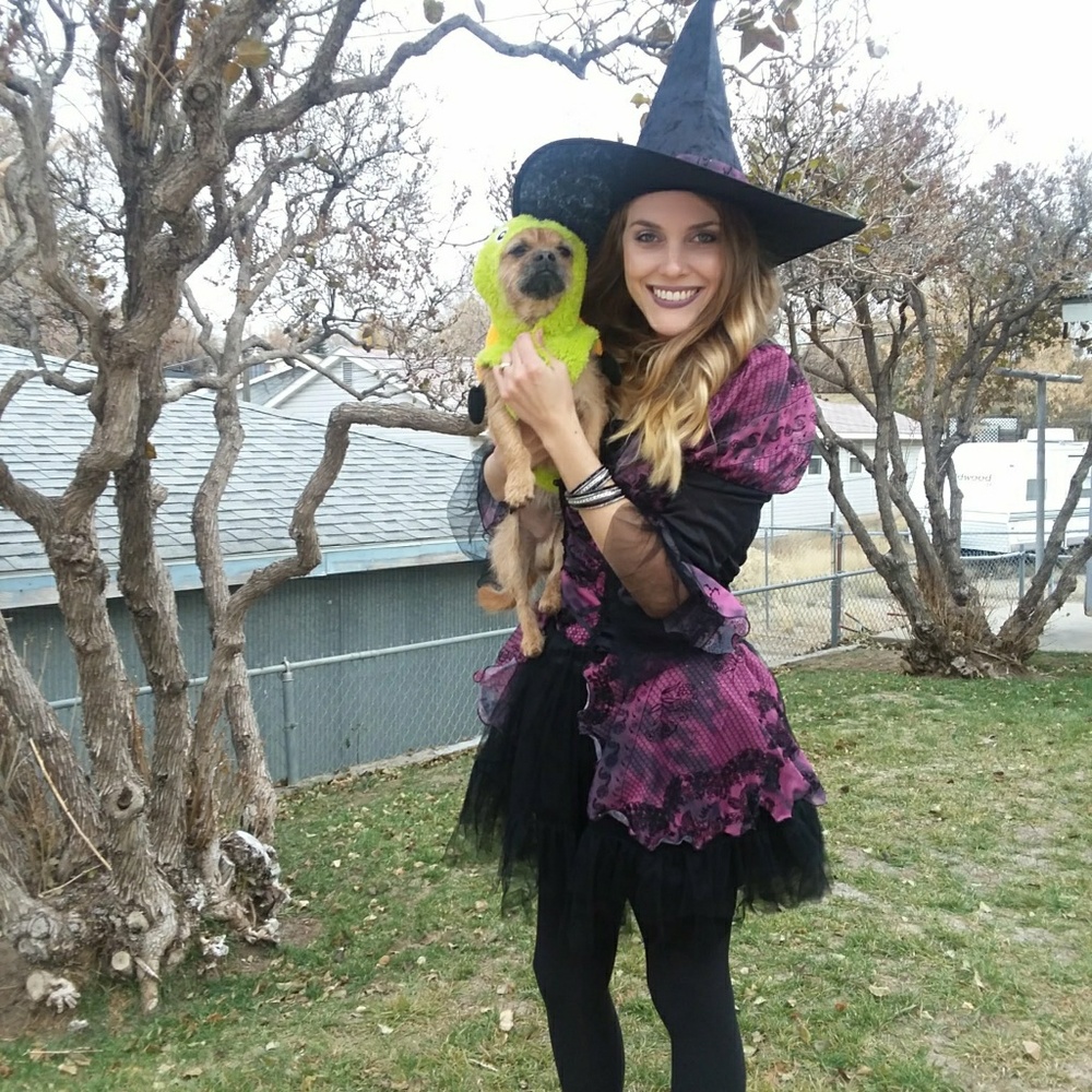 Purple & black witches costume